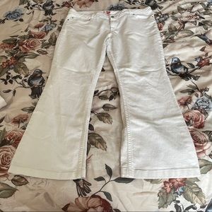 Elle bootcut white denim pants super stretchy